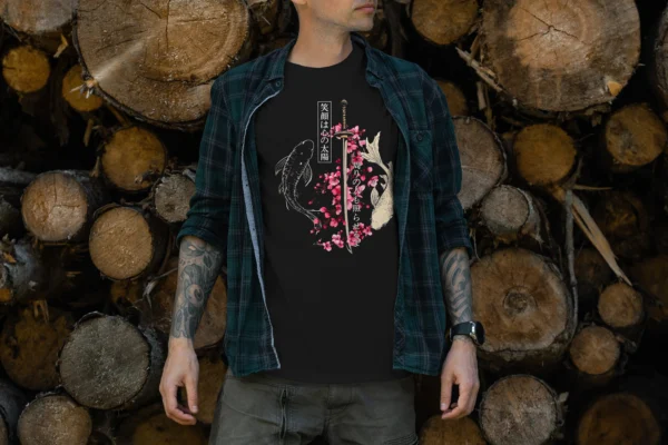 Playera “Koi & Katana – La Sonrisa es el Sol del Corazón”