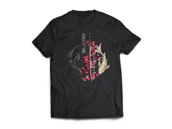 Playera “Koi & Katana – La Sonrisa es el Sol del Corazón”